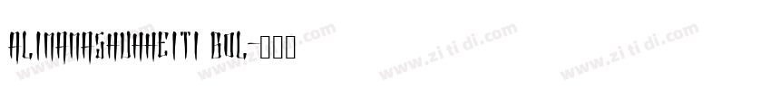 AlimamaShuHheiTi Bol字体转换